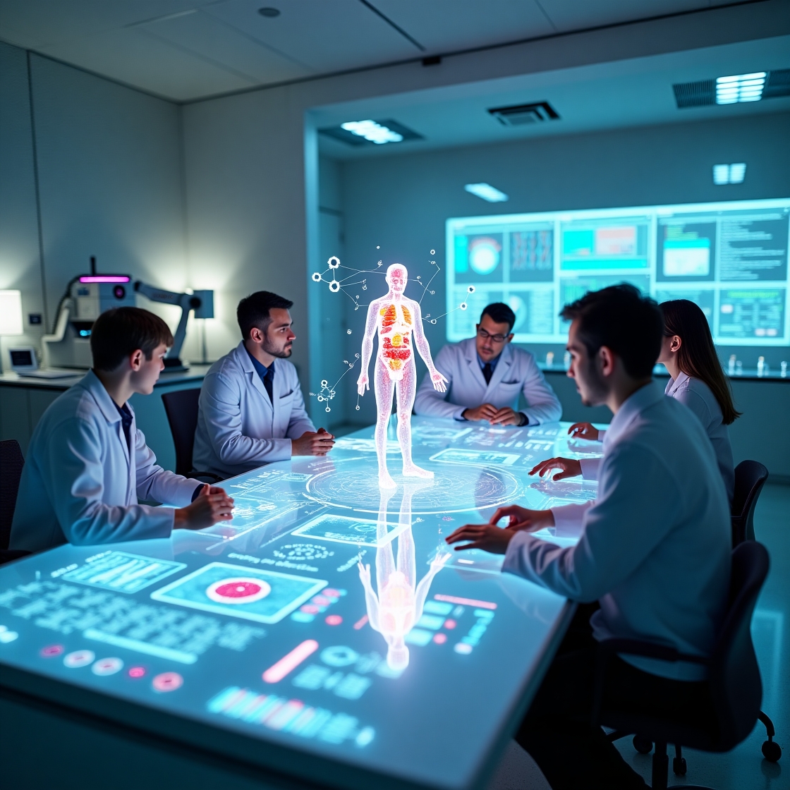 Equipo multidisciplinar trabajando en diagnóstico in vitro
